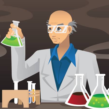 videnskabsmand, kemiker, flasker, grøn, rød, mix Artisticco Llc - Dreamstime