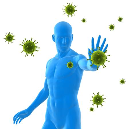 virus, immunitet, blå, mand, syge, bakterier, grøn Sebastian Kaulitzki - Dreamstime