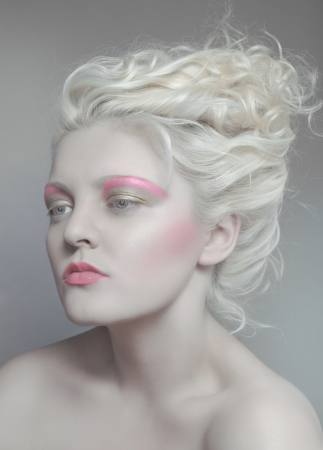 makeup, lyserød, hår, blond, kvinde Flexflex - Dreamstime