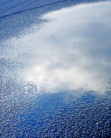 vand, asfalt, himmel, refleksion, vej Bellemedia - Dreamstime