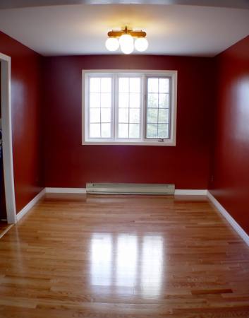 tom, lys, vinduer, gulv, rød, værelse Melissa King - Dreamstime