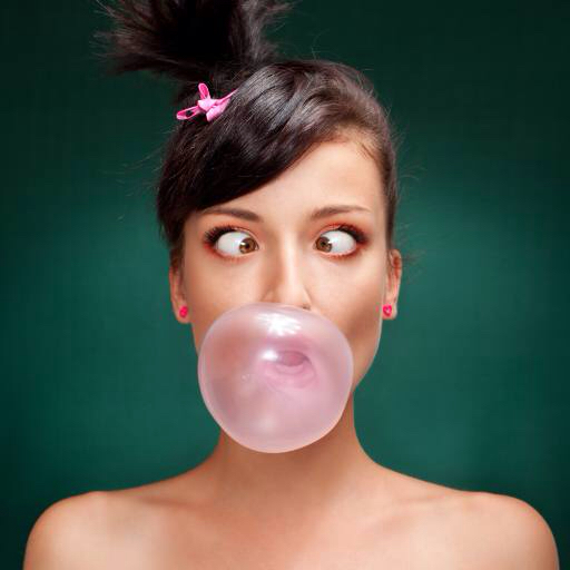 ballon, kvinde, person tyggegummi, boble, pige Dreamerve