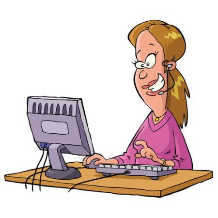 kvinde, computer, snak, støtte, hjælp, tastatur Dedmazay - Dreamstime
