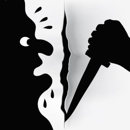 morder, kniv, arret, sort, hånd, skarp, sved Robodread - Dreamstime