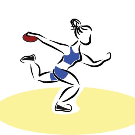 sport, sport, kaste, kvinde, gul, blå Nuriagdb - Dreamstime