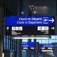 Pixwords Billedet med tegn, check-in, lufthavn, pil Fmua