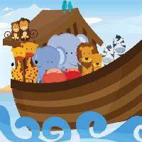 Pixwords Billedet med båd, noah, vand, dyr, hav Artisticco Llc - Dreamstime