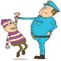 Pixwords Billedet med politi, tyv, maske, blå, anholdelse, mand, mænd zenwae - Dreamstime