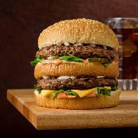 Pixwords Billedet med burger, hamburger, sandwitch, mad, spise Foodio