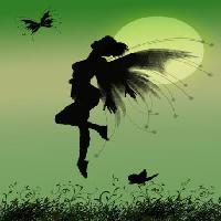 Pixwords Billedet med fe, grøn, månen, flue, vinger, sommerfugl Franciscah - Dreamstime