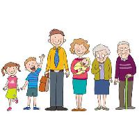 Pixwords Billedet med mennesker, familie, baby, barn, børn, bedsteforældre I359702 - Dreamstime