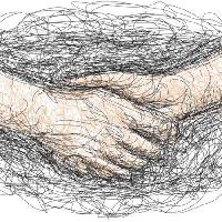 Pixwords Billedet med hår, hænder, tegning, ryste Robodread - Dreamstime