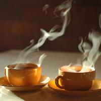 Pixwords Billedet med hot, kaffe, kaffe, røg, kopper Sergei Krasii - Dreamstime
