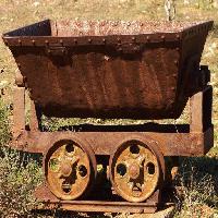 Pixwords Billedet med vogn, mine, jern, tog, gamle, rust Clearviewstock