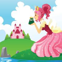 Pixwords Billedet med frøen, kys, kvinde, pige, slot, pink Artisticco Llc - Dreamstime