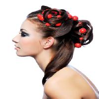 Pixwords Billedet med hår, kvinde, rød, perler, nøgen Valua Vitaly - Dreamstime