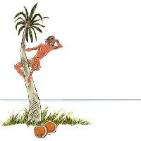 Pixwords Billedet med mand, ø, strandet, kokos, palme, ser, hav, hav Sylverarts - Dreamstime