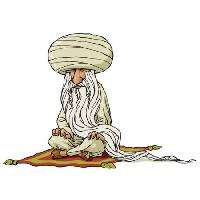 Pixwords Billedet med mand, tæppe, hat, skæg, lang Dedmazay - Dreamstime