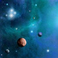 Pixwords Billedet med kosmos, rum, planeter, sol Dvmsimages  - Dreamstime