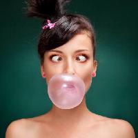 Pixwords Billedet med ballon, kvinde, person tyggegummi, boble, pige Dreamerve