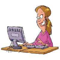 kvinde, computer, snak, støtte, hjælp, tastatur Dedmazay - Dreamstime