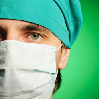Pixwords Billedet med medic, maske, grøn, mand, øjne, hat, læge Haveseen - Dreamstime