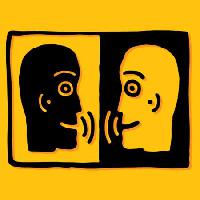 Pixwords Billedet med taler, folk, mænd, tale, gul, sort Robodread - Dreamstime