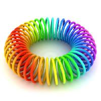 Pixwords Billedet med regnbue, farver, legetøj, rund Sergii Godovaniuk - Dreamstime