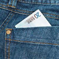 Pixwords Billedet med penge, jeans, tilbage, lomme Swinnerrr - Dreamstime