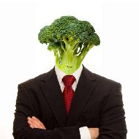 Pixwords Billedet med grontsager, mand, person dragt, veganer, grontsager, broccoli Brad Calkins (Bradcalkins)