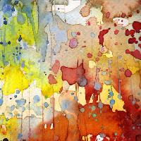 Pixwords Billedet med maleri, abstrakt, kunst, farver, farve, rod, gron Katarzyna Bruniewska-gierczak (Bruniewska)